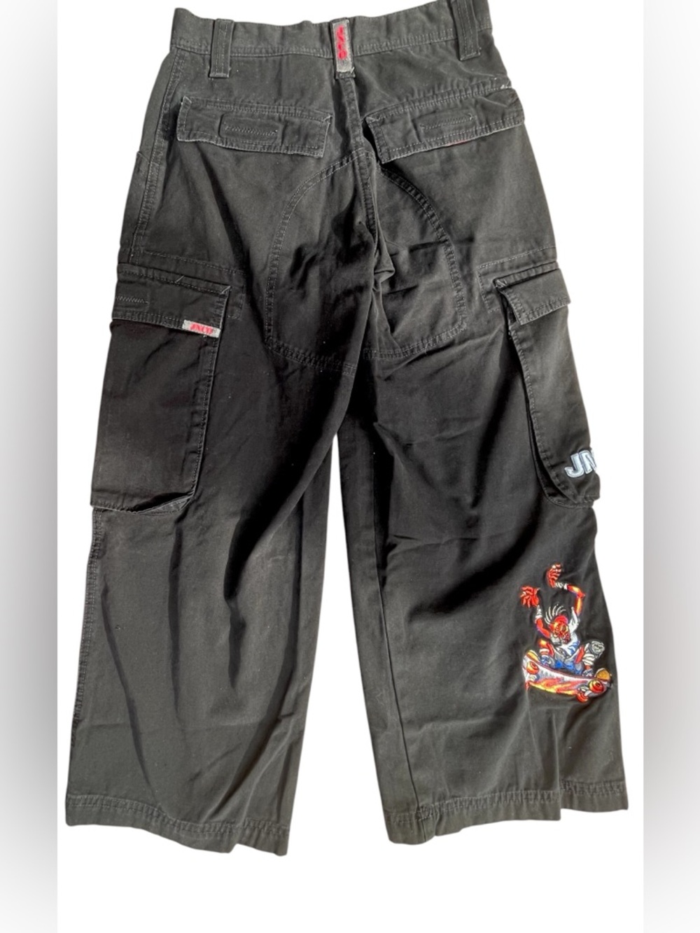 Vintage Y2K JNCO Black Baggy Pants Army Twill Skater Grunge Punk - Picture 3 of 14